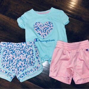 Champion Light Blue and Pink Outfit Set